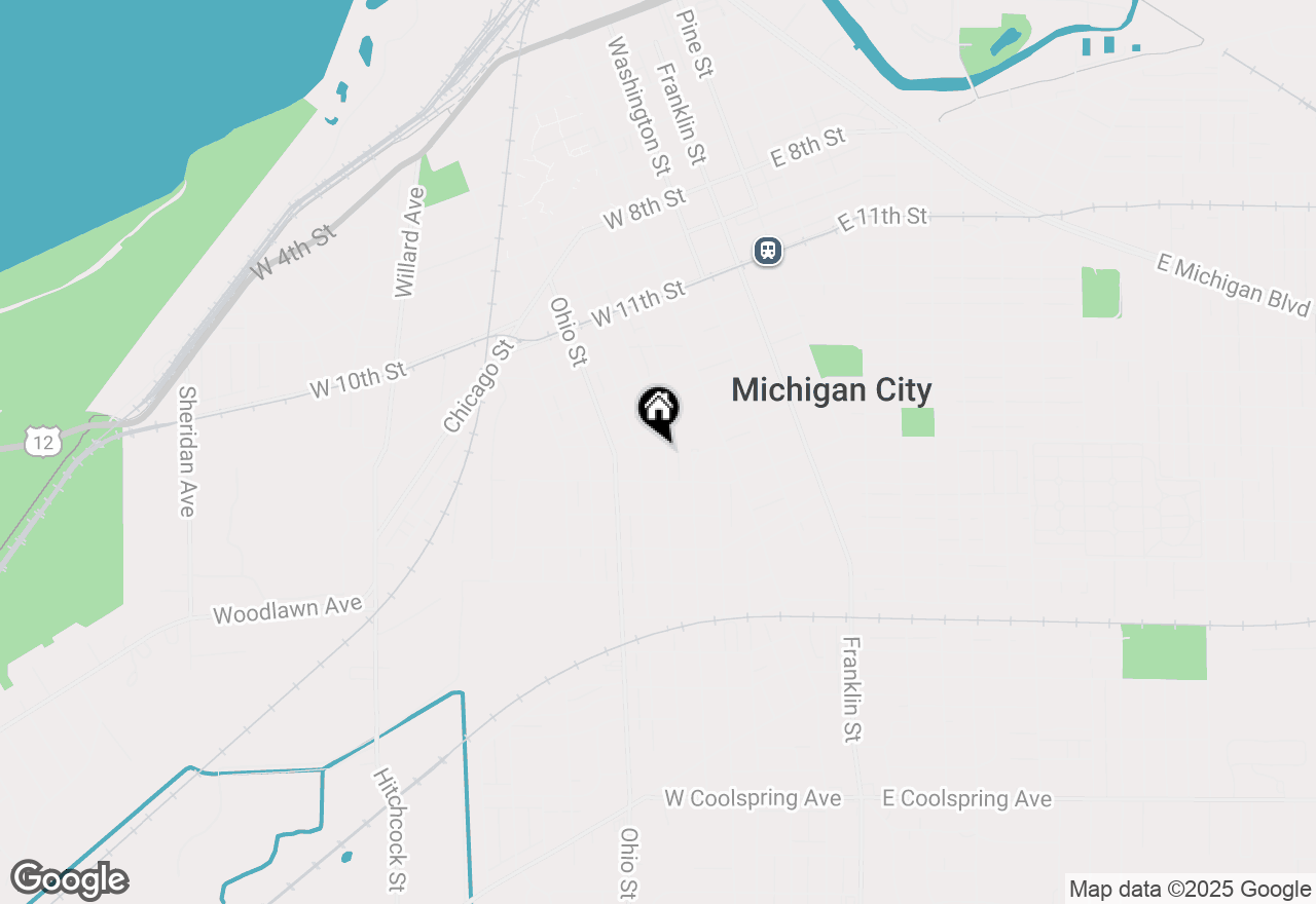 Map of 1701 Manhattan Street, Michigan City, IN 46360