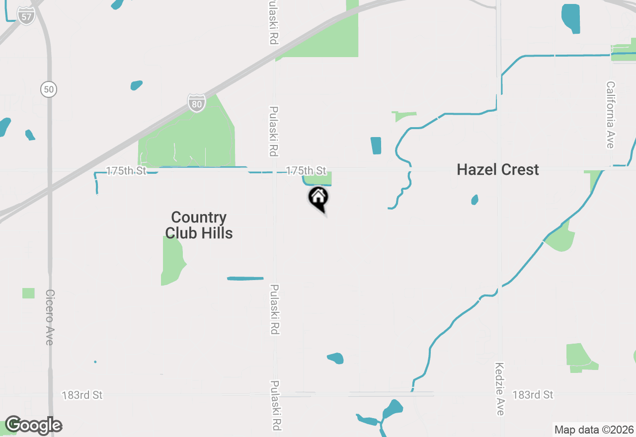 Map of 3771 Highland Place, Country Club Hills, IL 60478