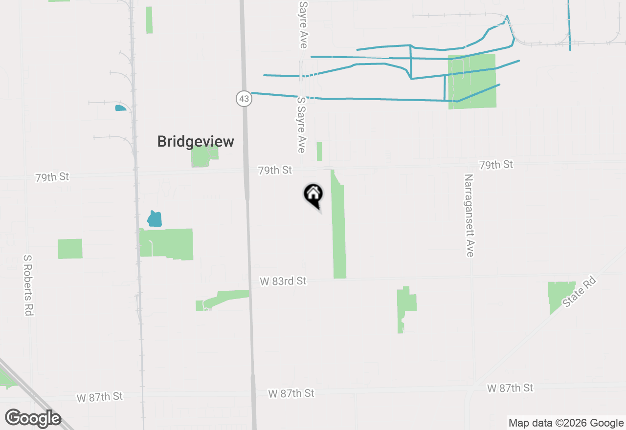 Map of 8036 Newland Avenue, Burbank, IL 60459