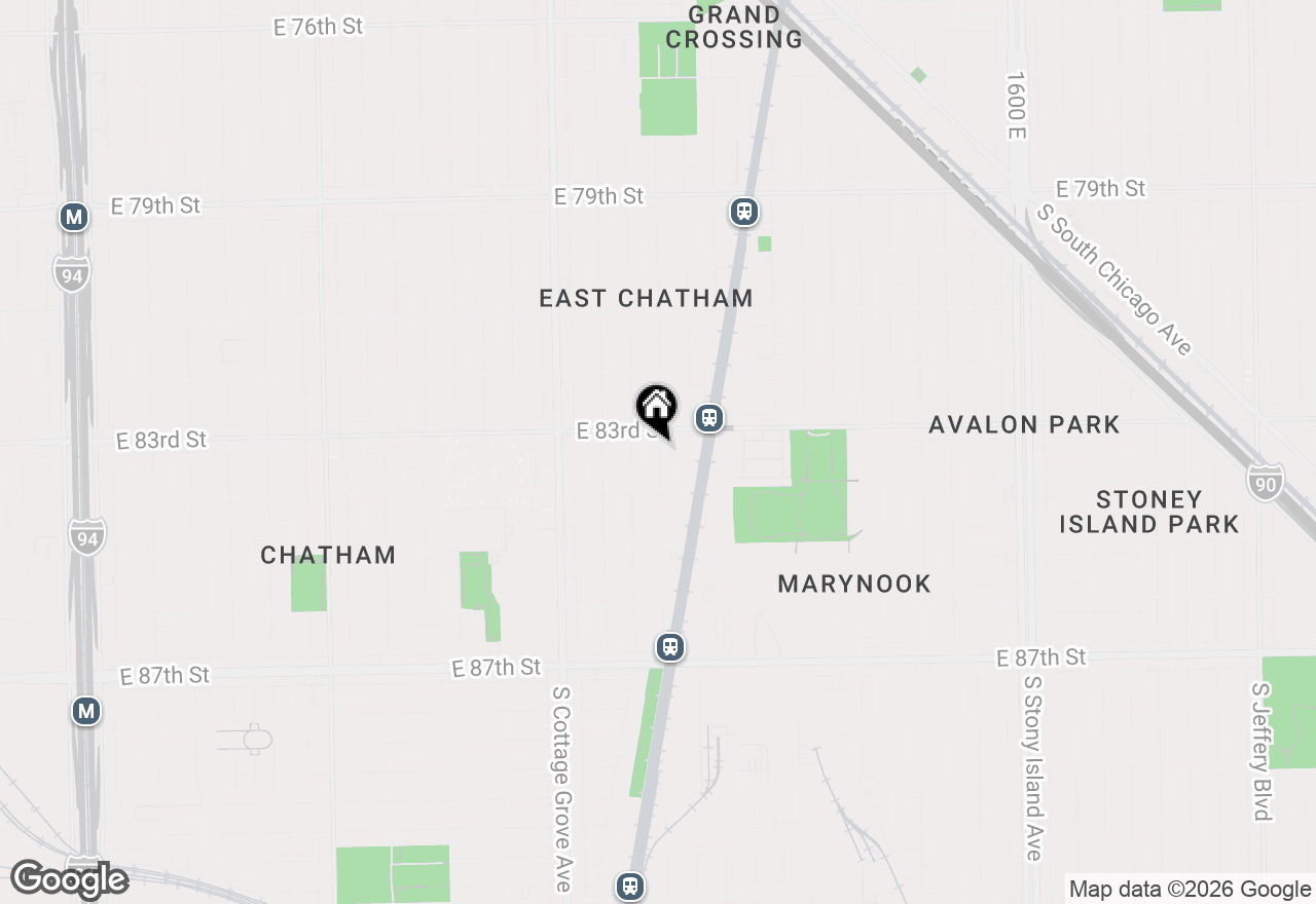 Map of (Address confidential), Chicago, Illinois 60619