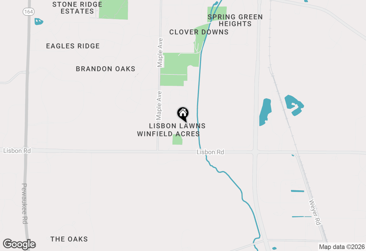 Map of N53W23818 Ervin Pl, Lisbon, WI 53089