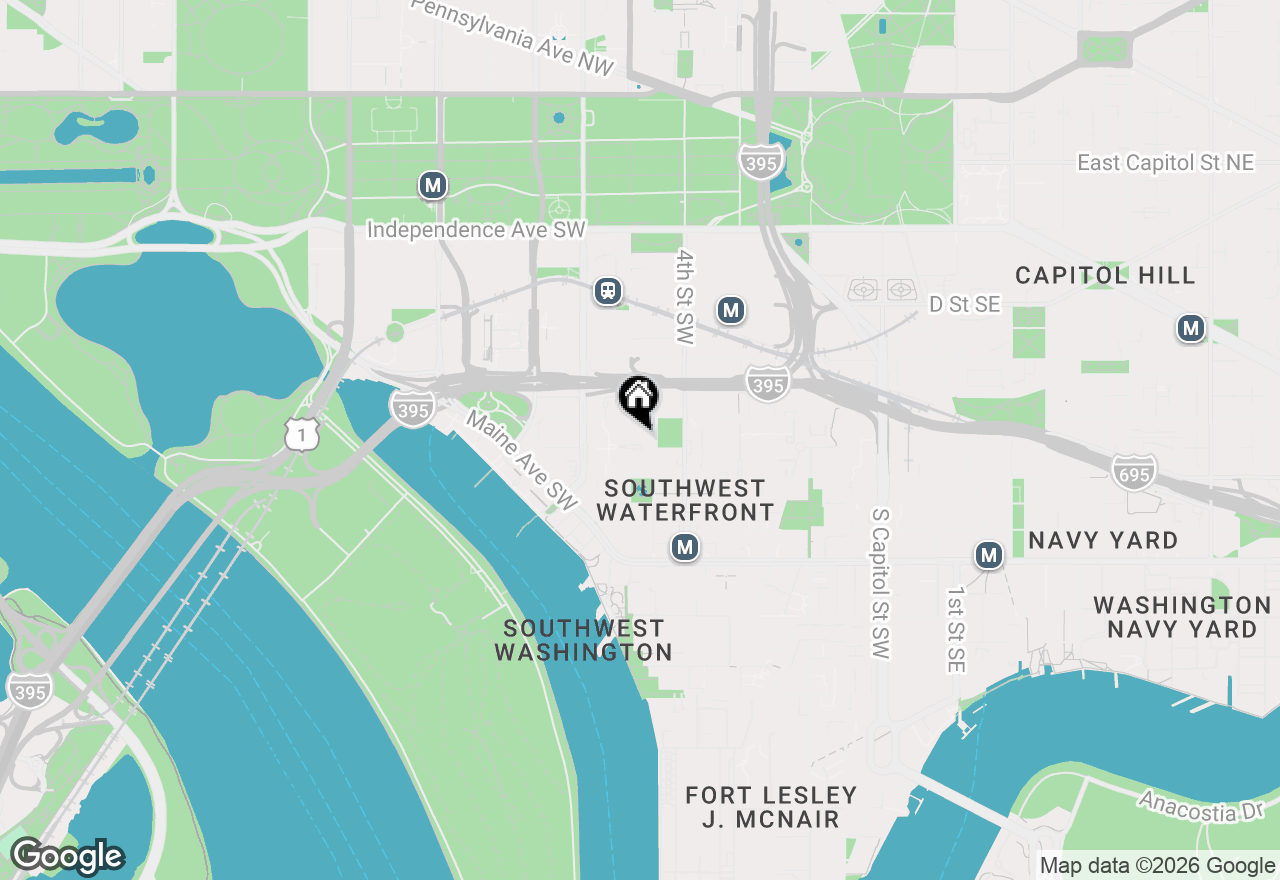 Map of 505 H Street Sw, Washington, DC 20024