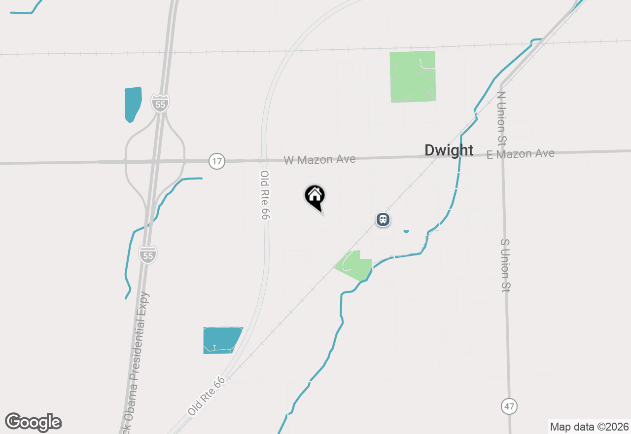Map of 321 W South Street, Dwight, IL 60420