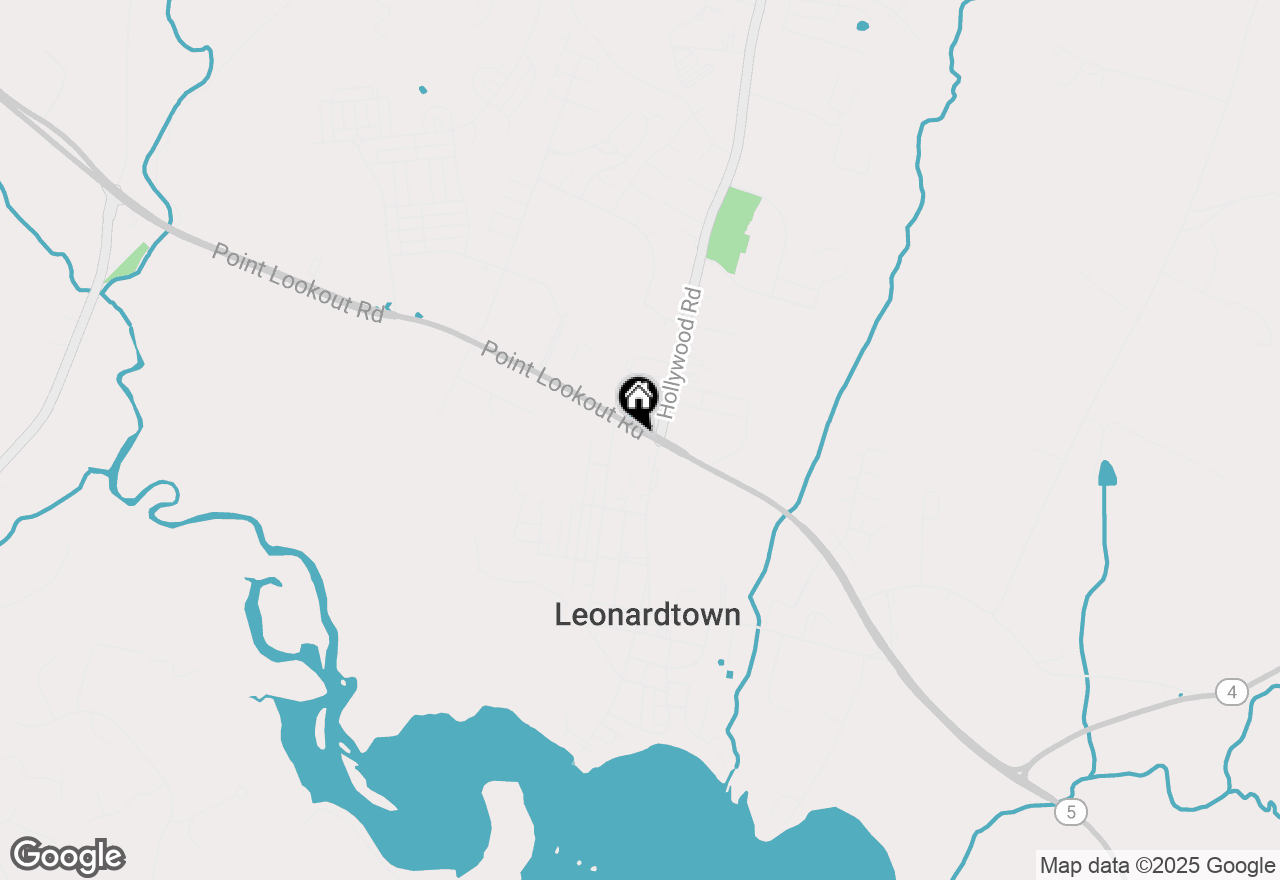 Map of 25365 Point Lookout Road, Leonardtown, MD 20650