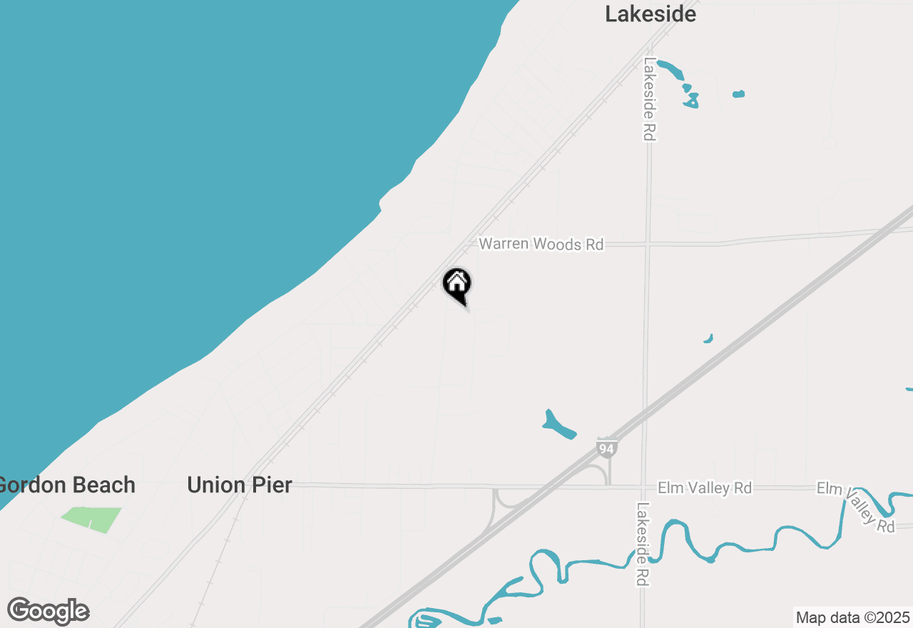 Map of 9366 E Locke Road, Union Pier, MI 49129