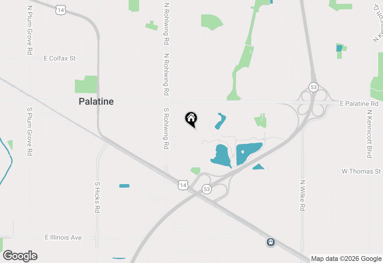 Map of 922 E Krista Court, Palatine, IL 60074