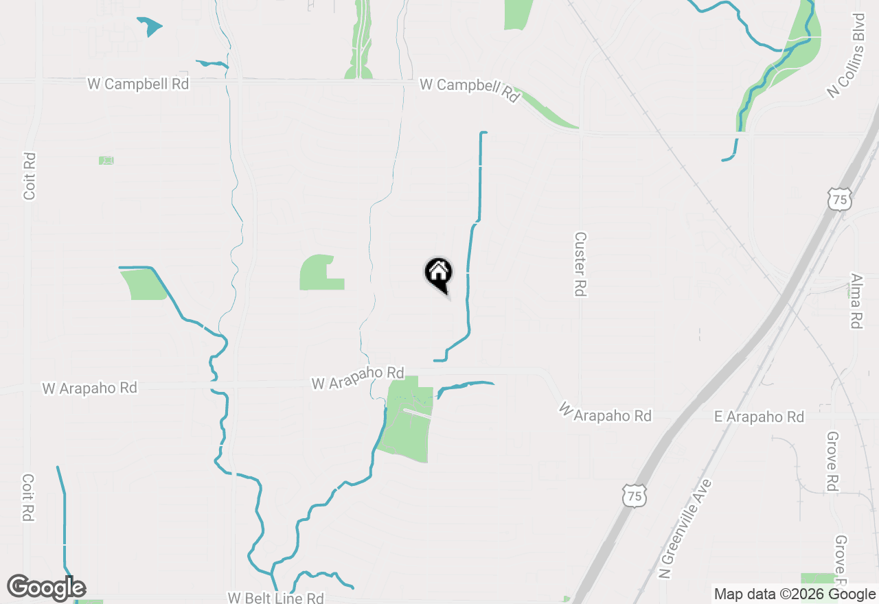 Map of 638 Westover Drive, Richardson, TX 75080