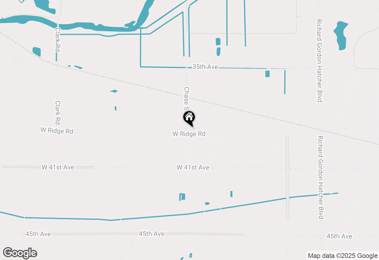Map of 3044 W Ridge Road #REAR, Gary, IN 46408