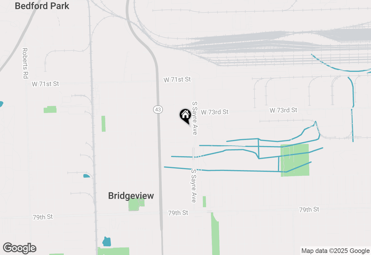 Map of 7018 W 74th Street, Nottingham Park, IL 60638