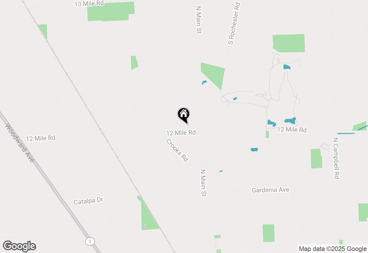 Map of 1821 N Washington Avenue, Royal Oak, MI 48073