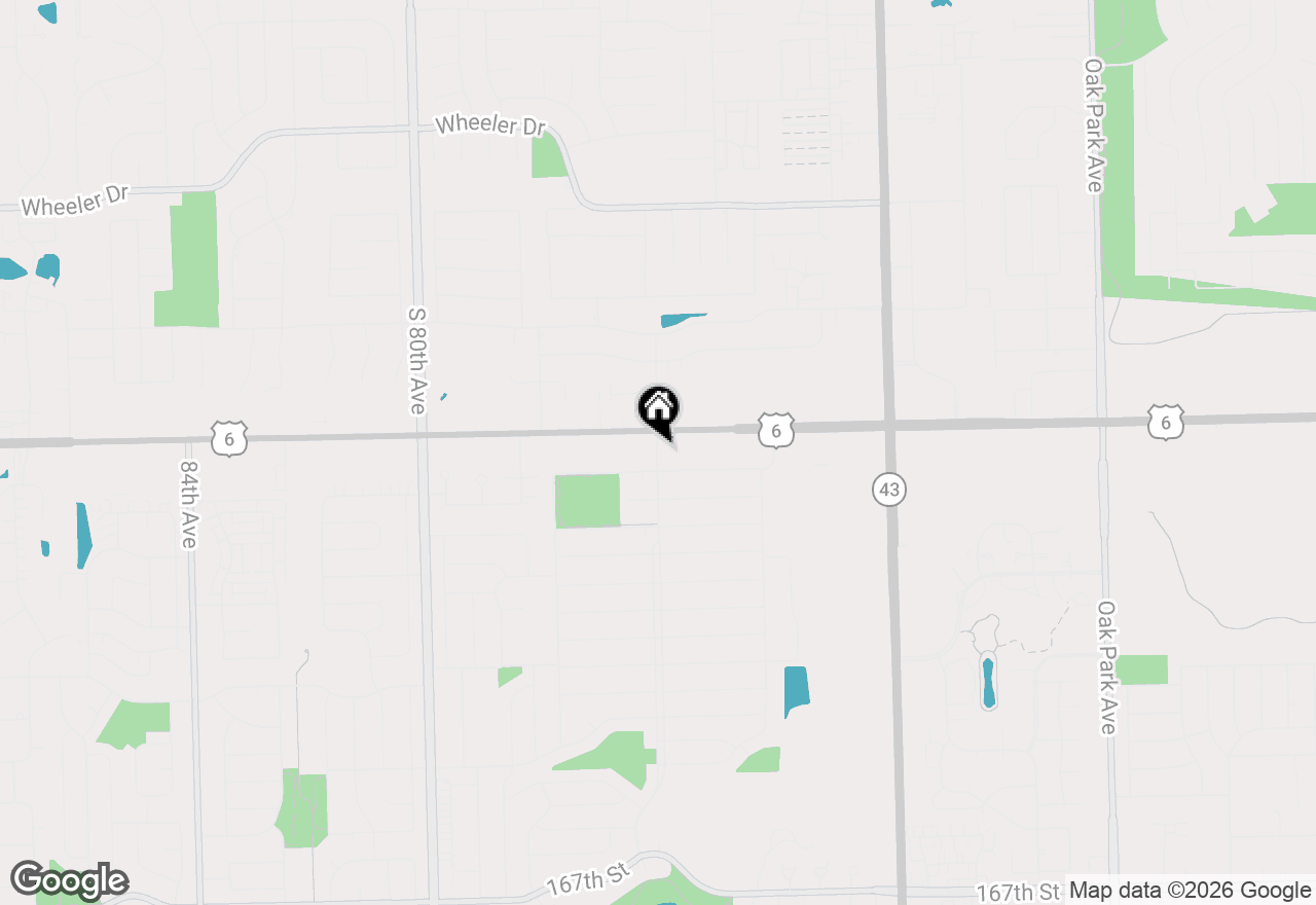 Map of 15930 76th Avenue, Tinley Park, IL 60477