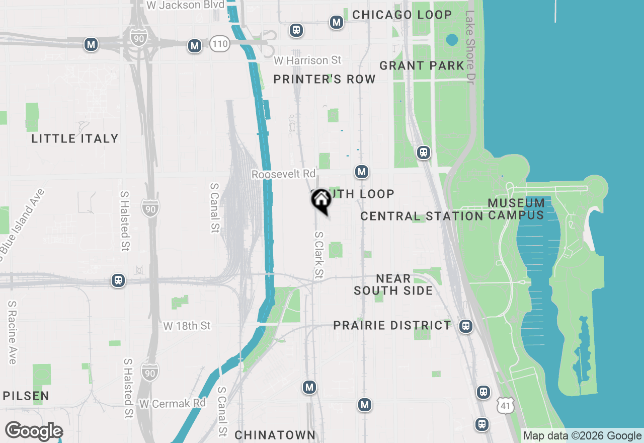 Map of 1351 S Clark Street, Chicago, IL 60605