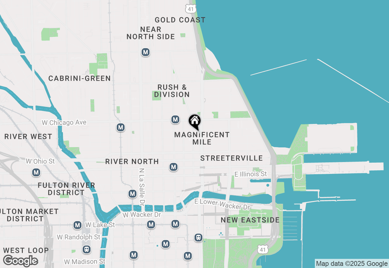 Map of 100 E Huron Street #4002, Chicago, IL 60611