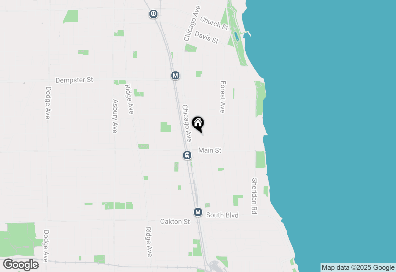 Map of 936 Hinman Avenue #1S, Evanston, IL 60202