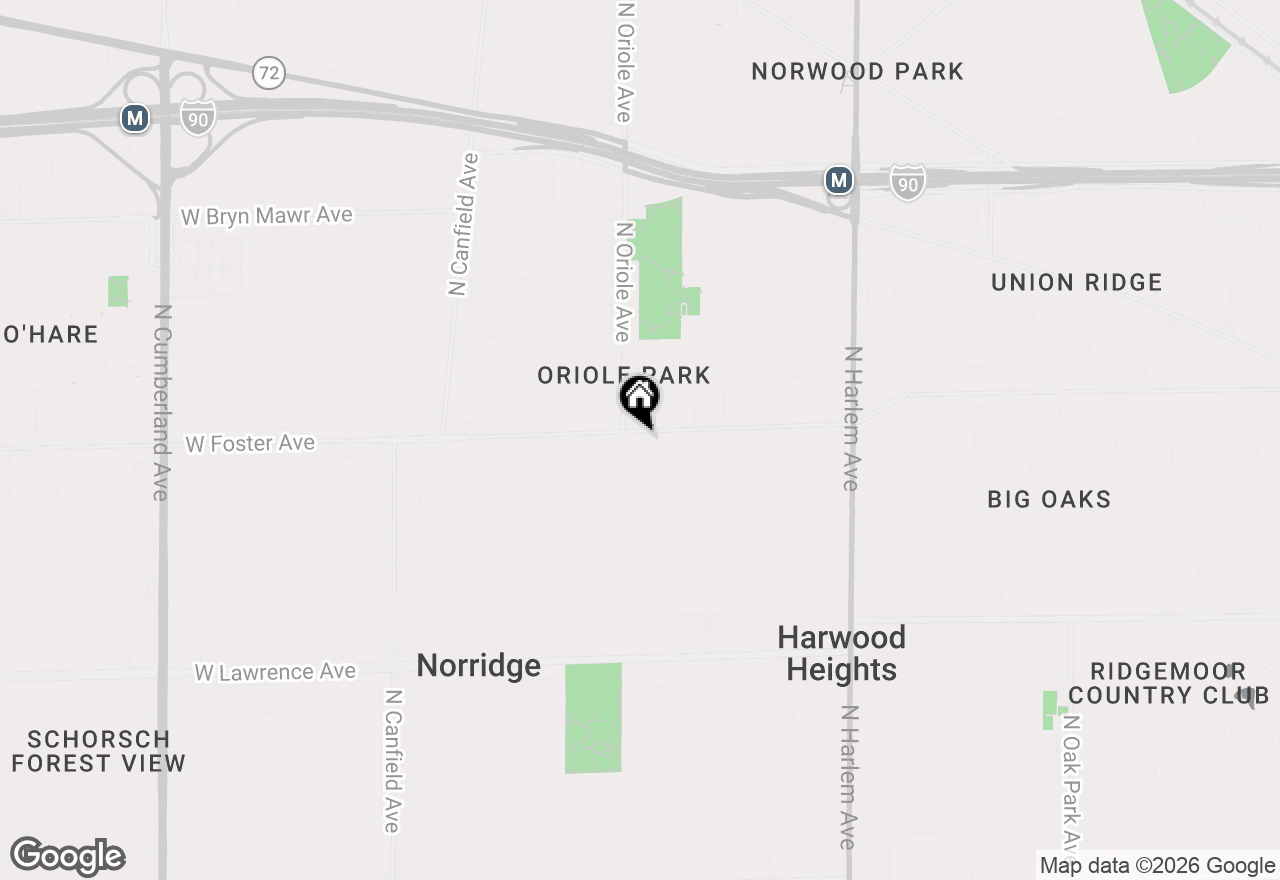 Map of 7535 W Foster Avenue, Harwood Heights, IL 60706