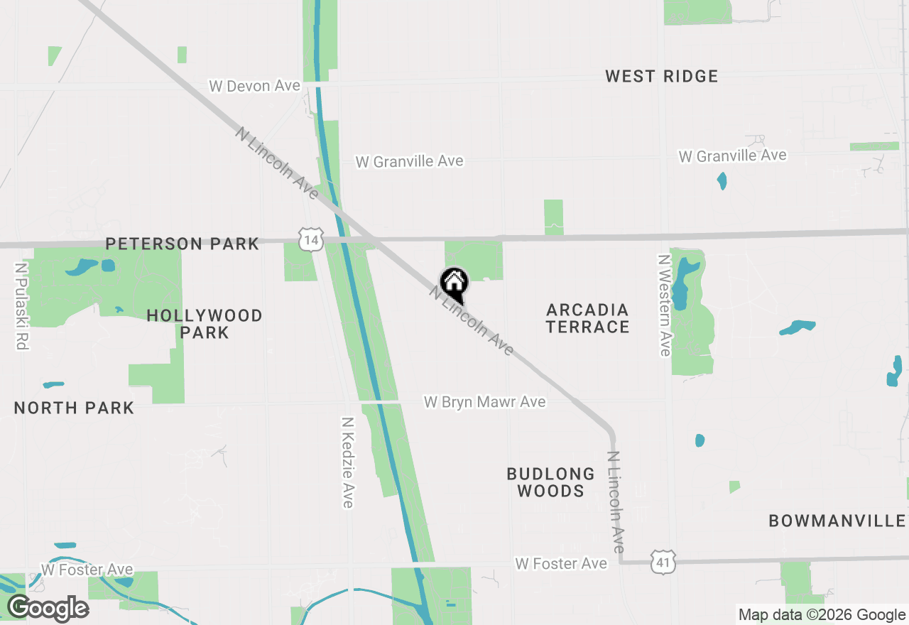 Map of 5824 N Lincoln Avenue #1S, Chicago, IL 60659