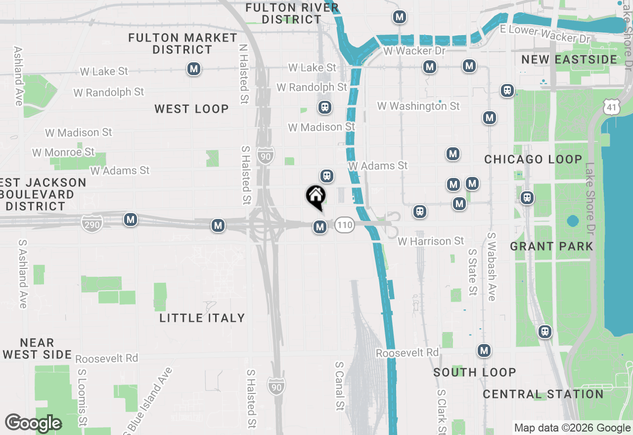 Map of 420 S Clinton Street #110A, Chicago, IL 60607