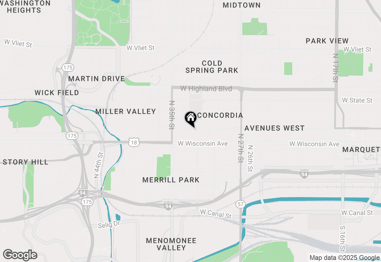 Map of 3217 W Wells St, Milwaukee, WI 53208