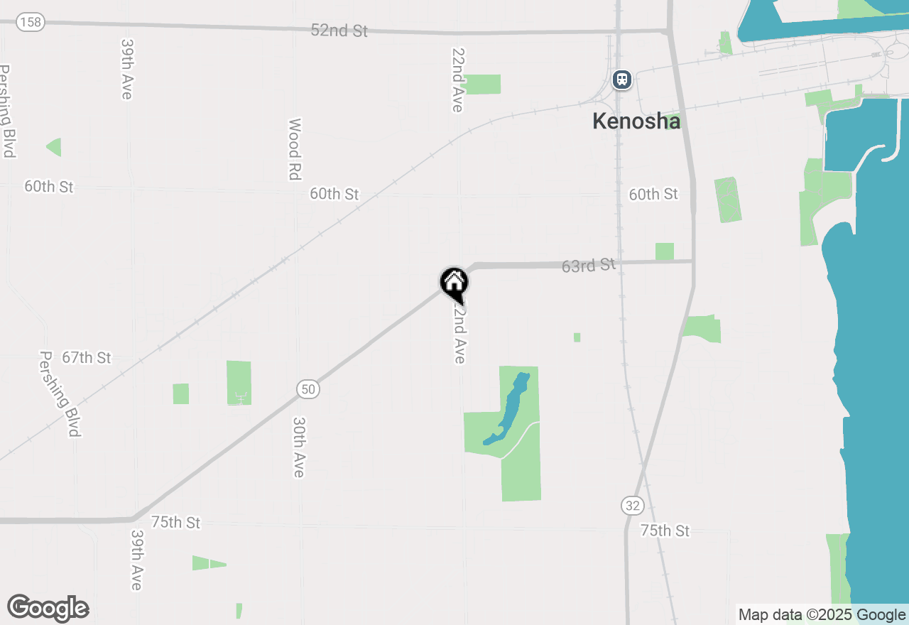 Map of 6442 22nd Ave, Kenosha, WI 53143