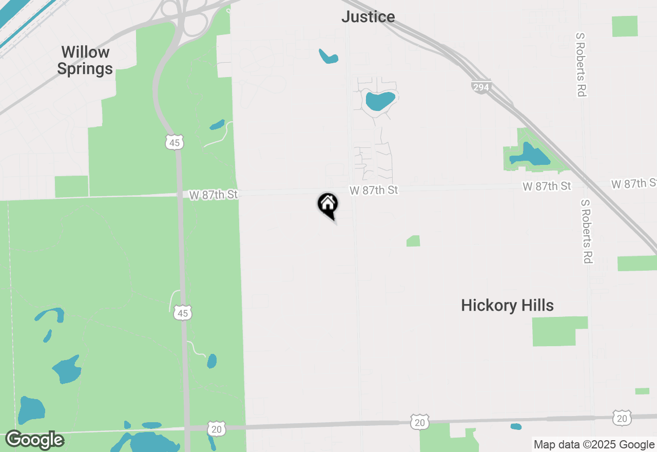 Map of 8800 Active Lane, Hickory Hills, IL 60457