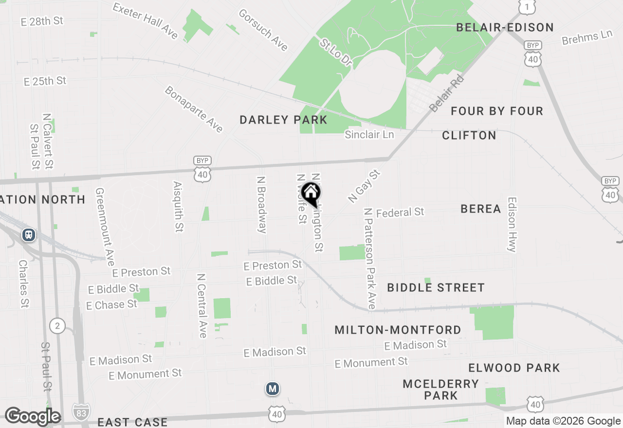 Map of 1908 E Federal Street, Baltimore, MD 21213