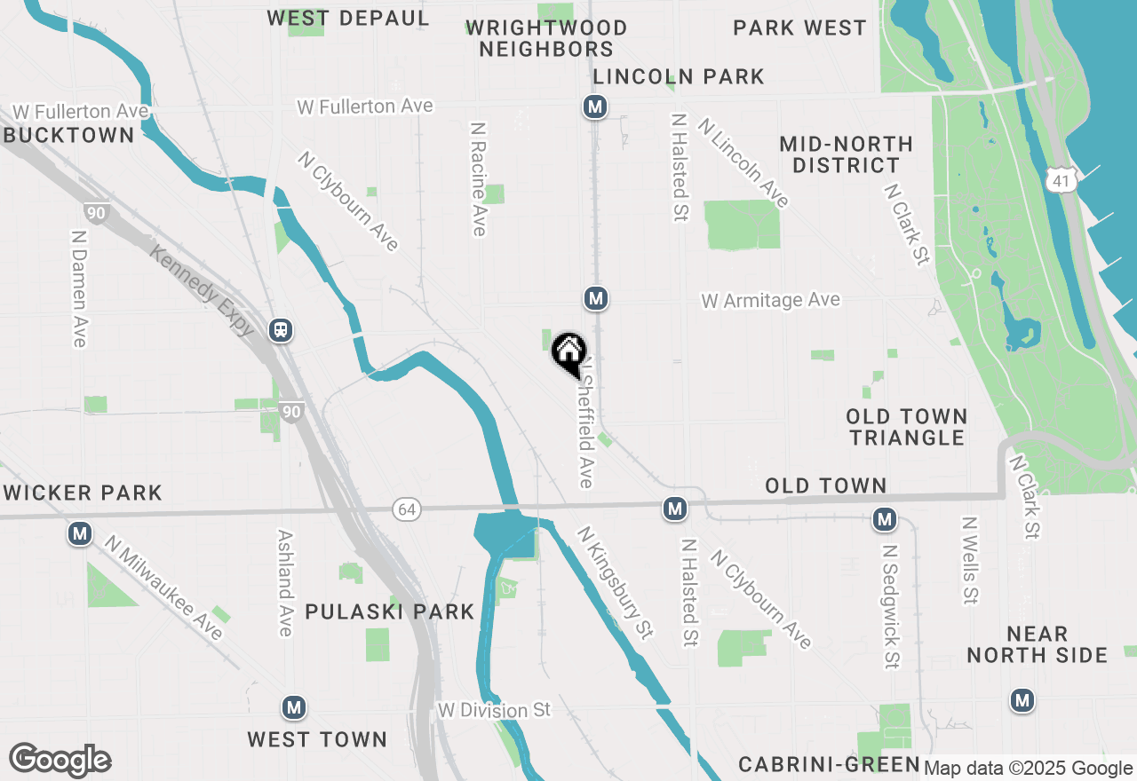 Map of 1844 N Maud Avenue, Chicago, IL 60614