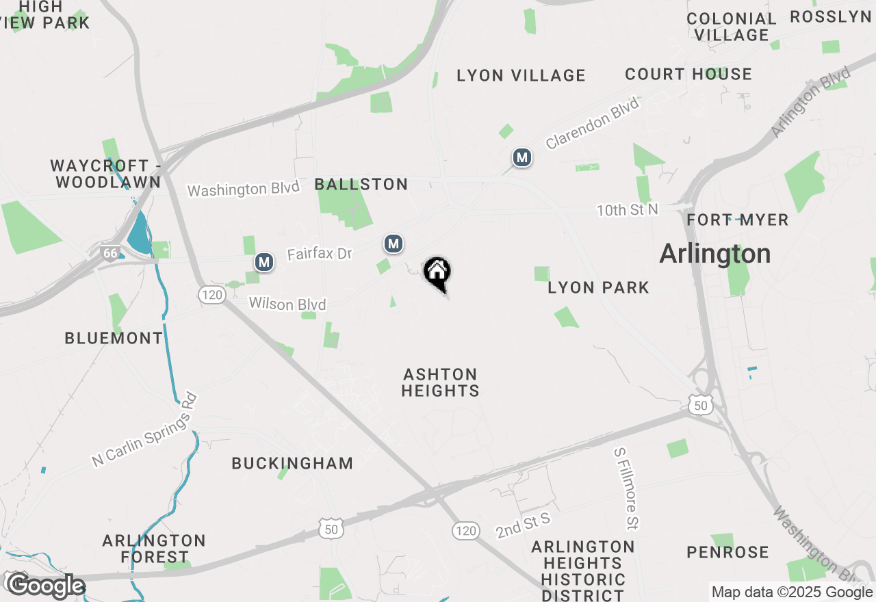 Map of 629 N Lincoln Street, Arlington, VA 22201