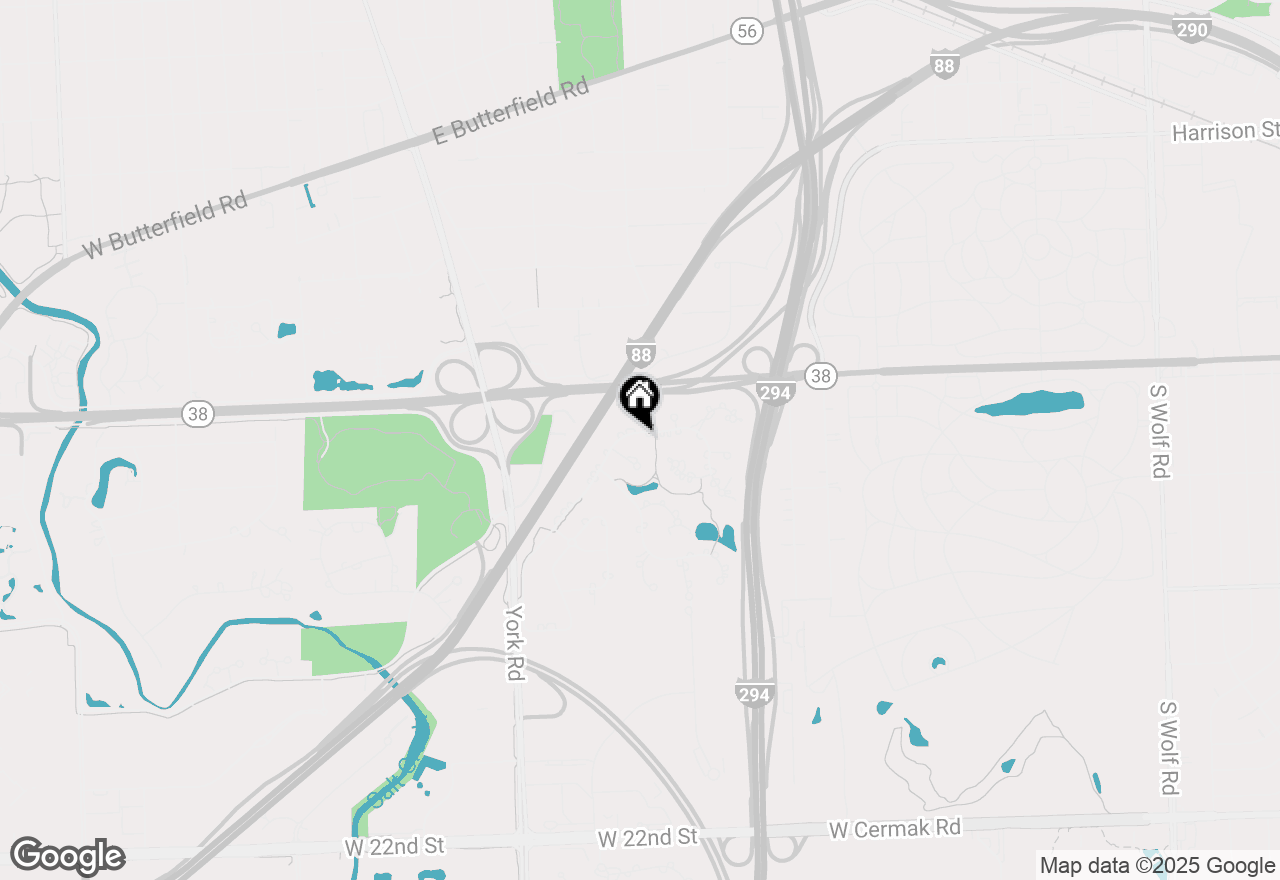 Map of 227 Wood Glen Lane, Oak Brook, IL 60523