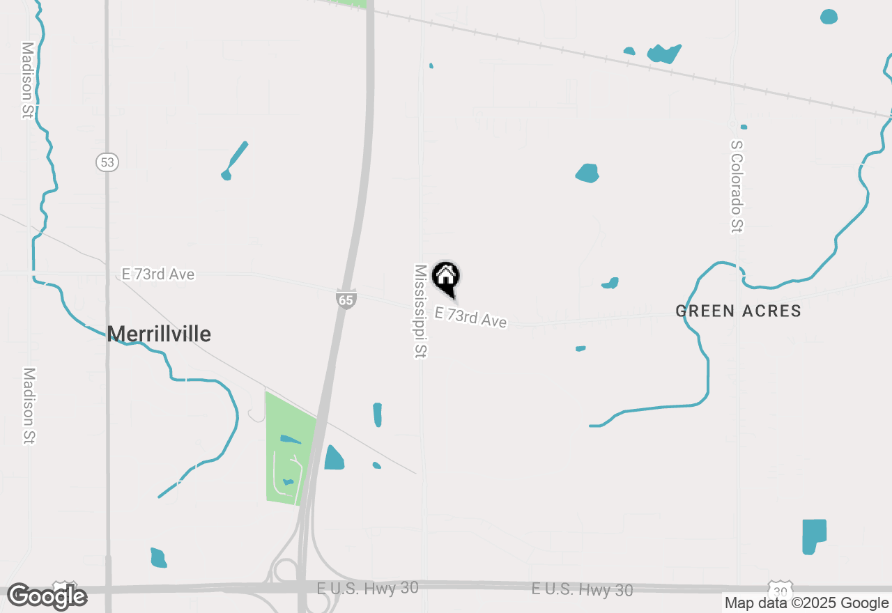 Map of 1606 E 73rd Avenue, Merrillville, IN 46410