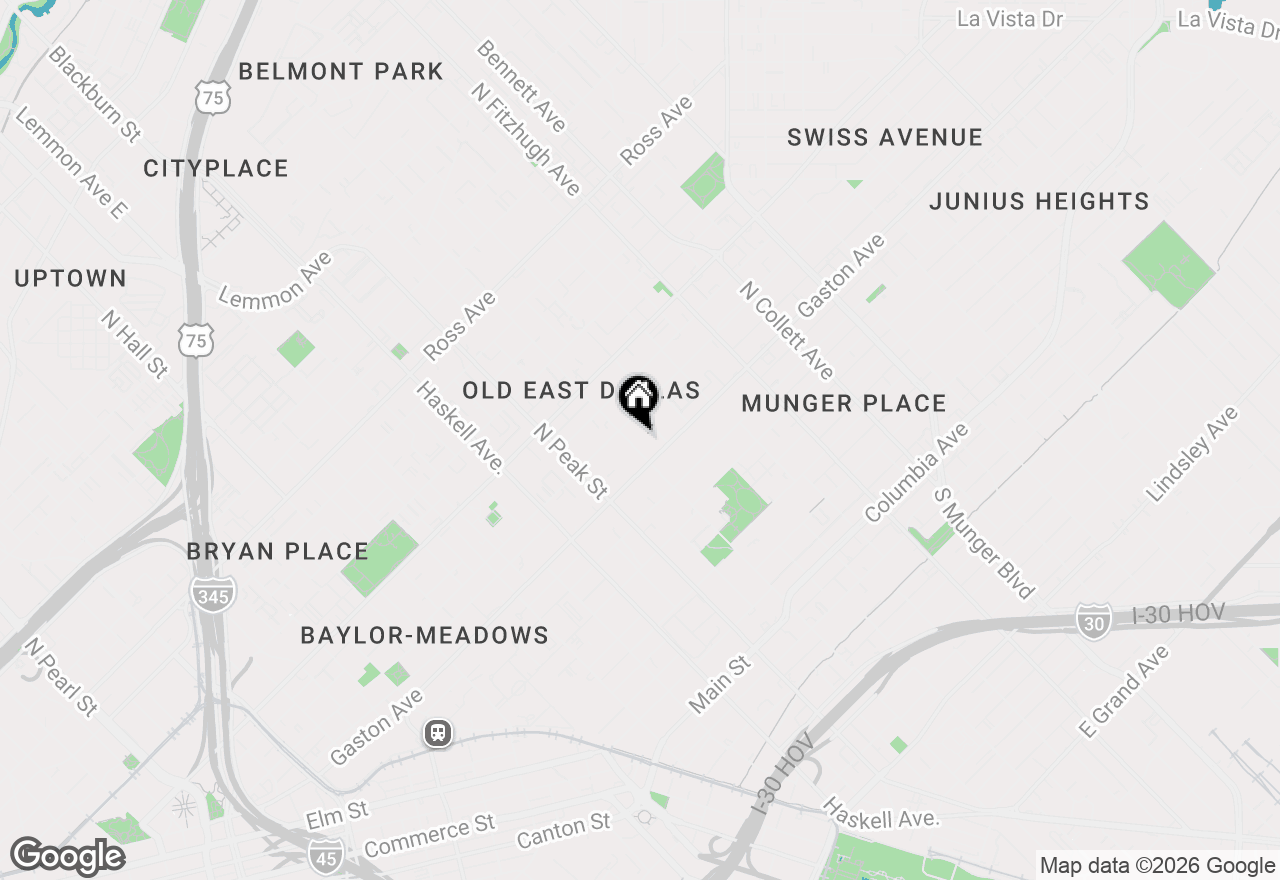 Map of 1000 N Carroll Avenue #A, Dallas, TX 75204