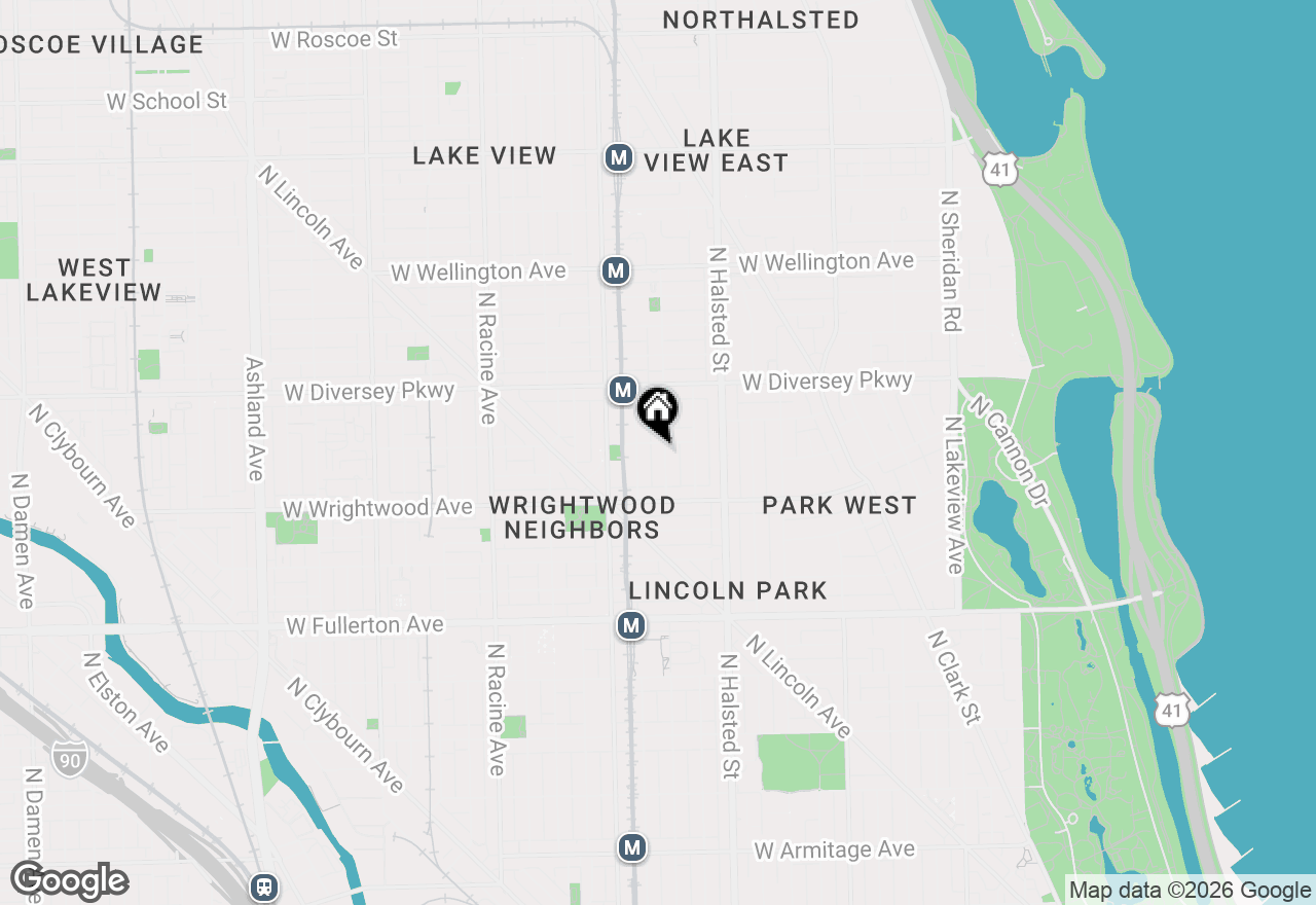 Map of 2650 N Mildred Avenue #G, Chicago, IL 60614