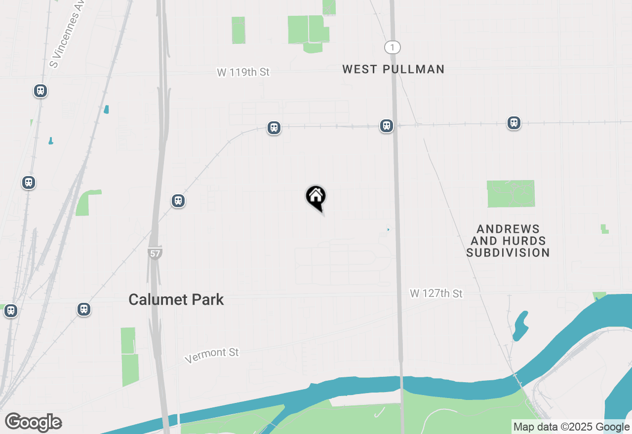 Map of (Address confidential), Calumet Park, Illinois 60827
