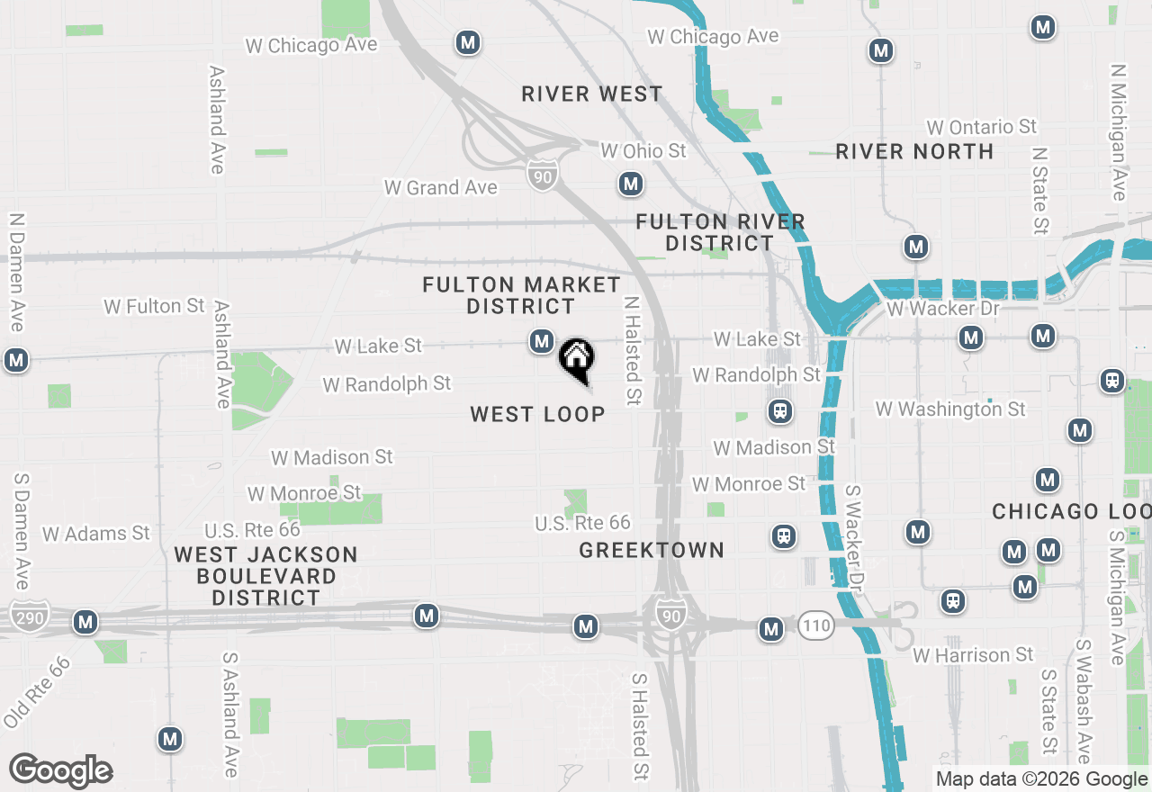 Map of 110 N Peoria Street #205, Chicago, IL 60607