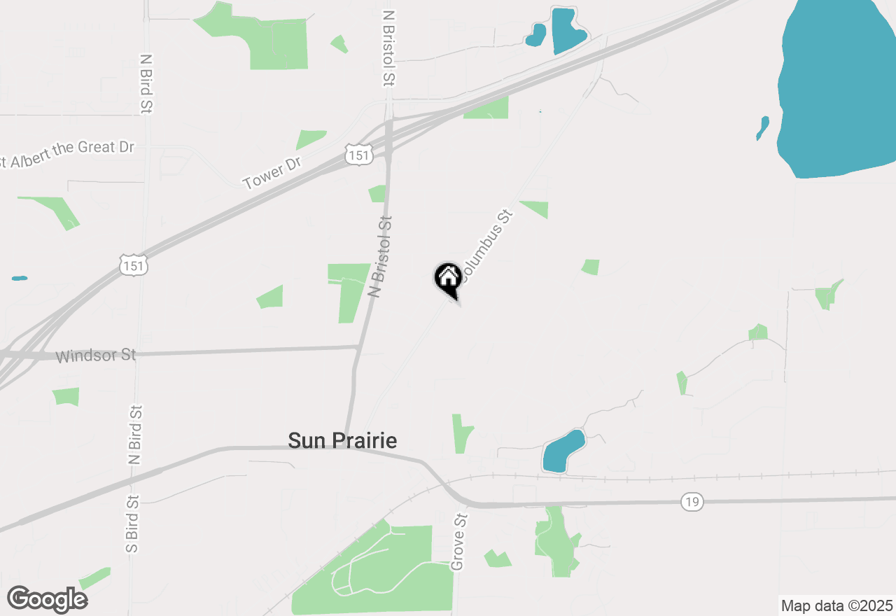 Map of 611 Columbus Street, Sun Prairie, WI 53590