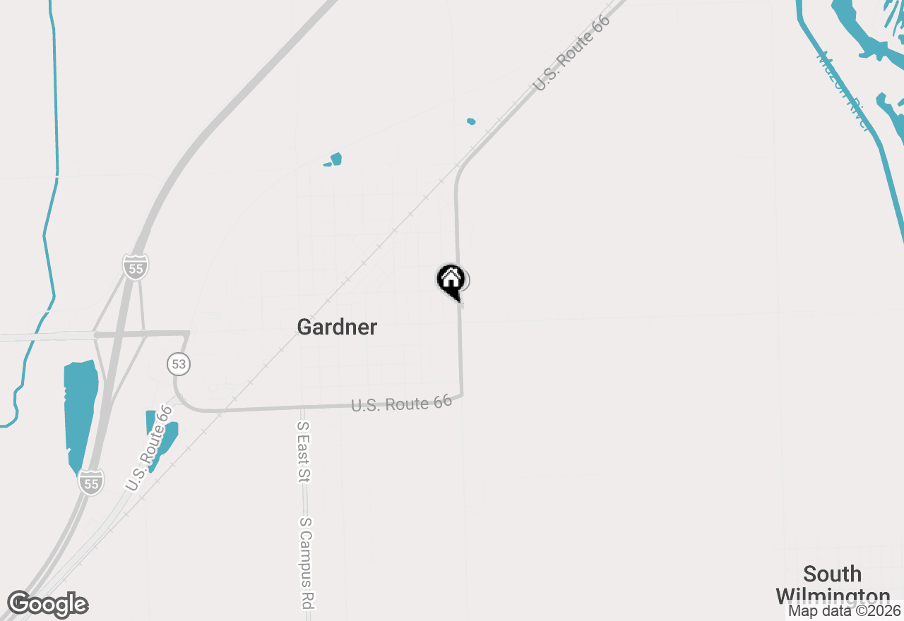 Map of 104 N Cedar Street, Gardner, IL 60424