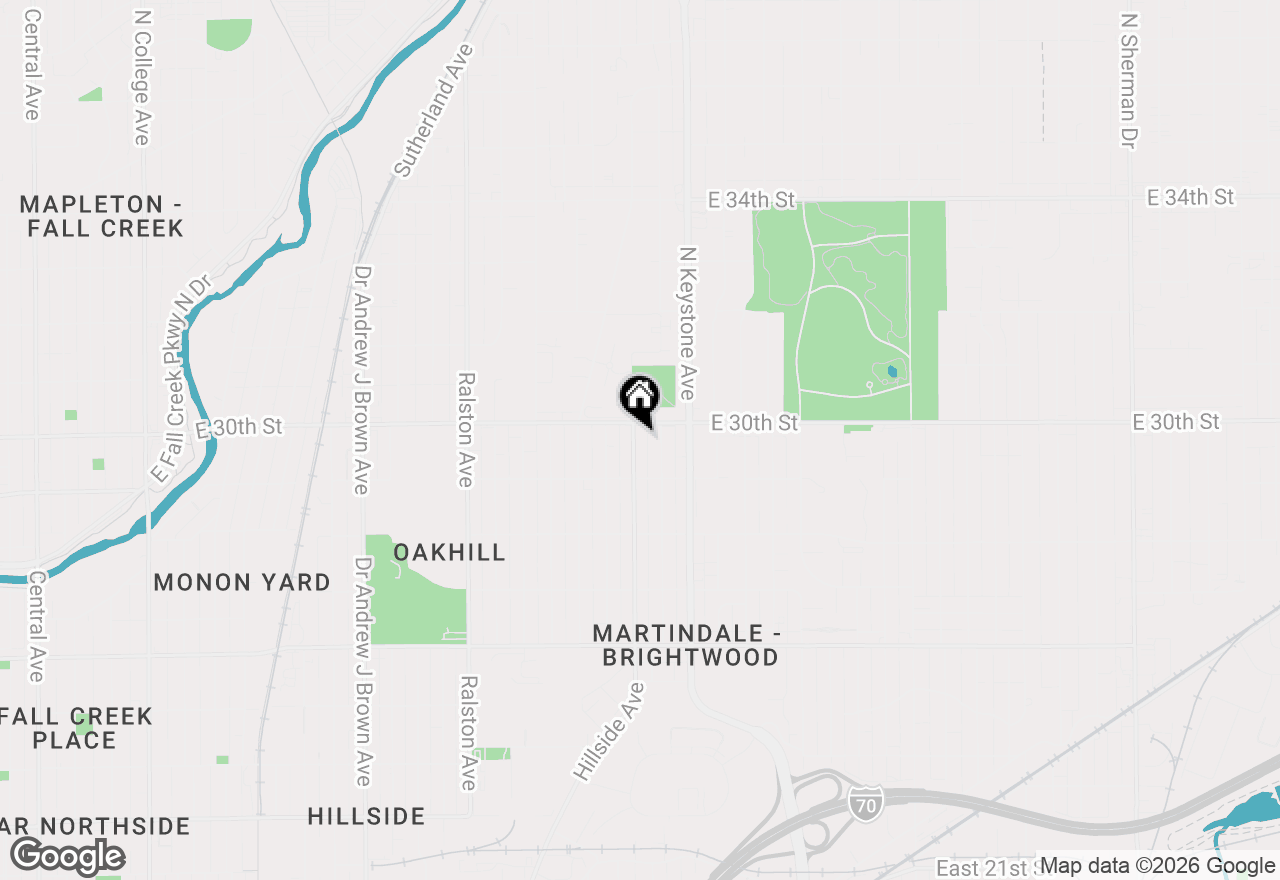 Map of 2943 Hillside Avenue, Indianapolis, IN 46218