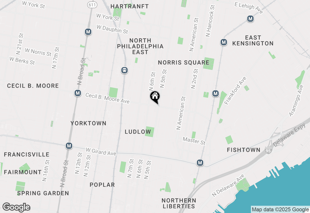 Map of 526 Cecil B. Moore Avenue, Philadelphia, PA 19122