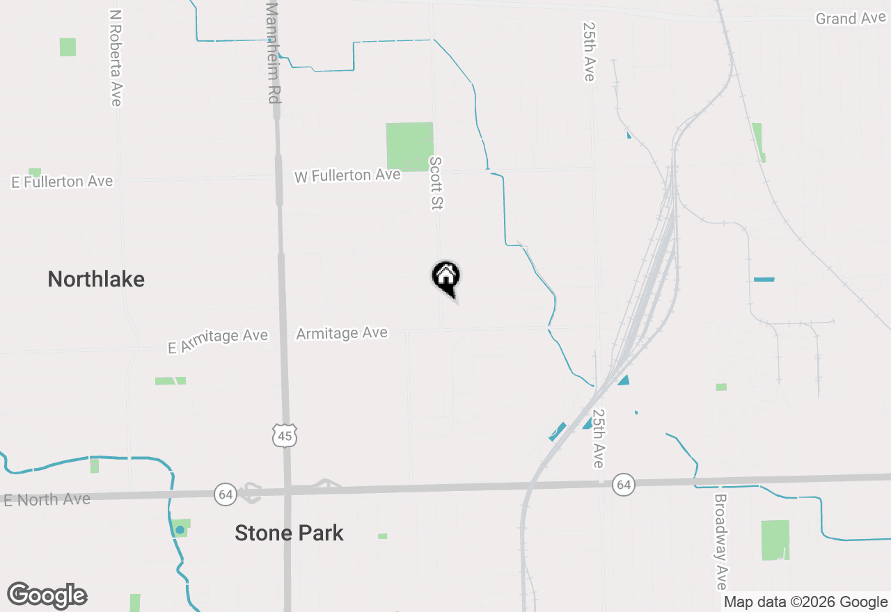 Map of 2039 Scott Street, Melrose Park, IL 60164