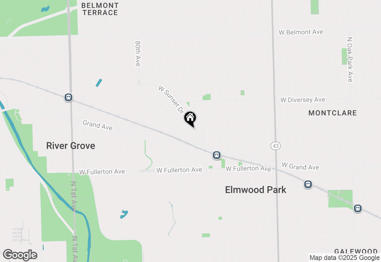 Map of 20 W Conti Parkway #101, Elmwood Park, IL 60707