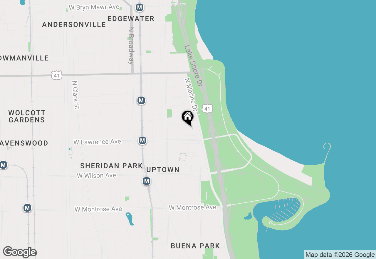 Map of 840 W Gunnison Street #2E, Chicago, IL 60640