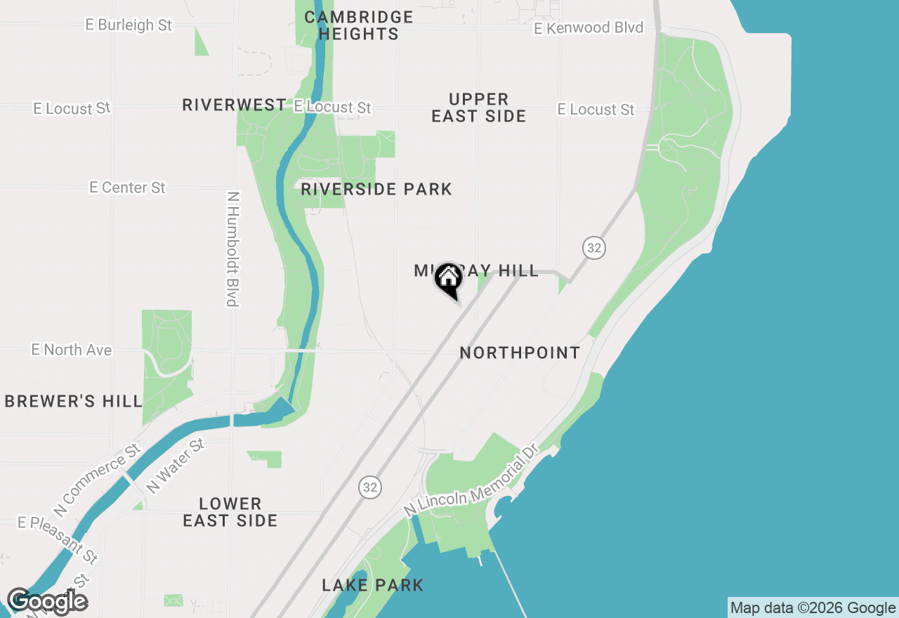 Map of 2025 E Greenwich Ave #314, Milwaukee, WI 53211