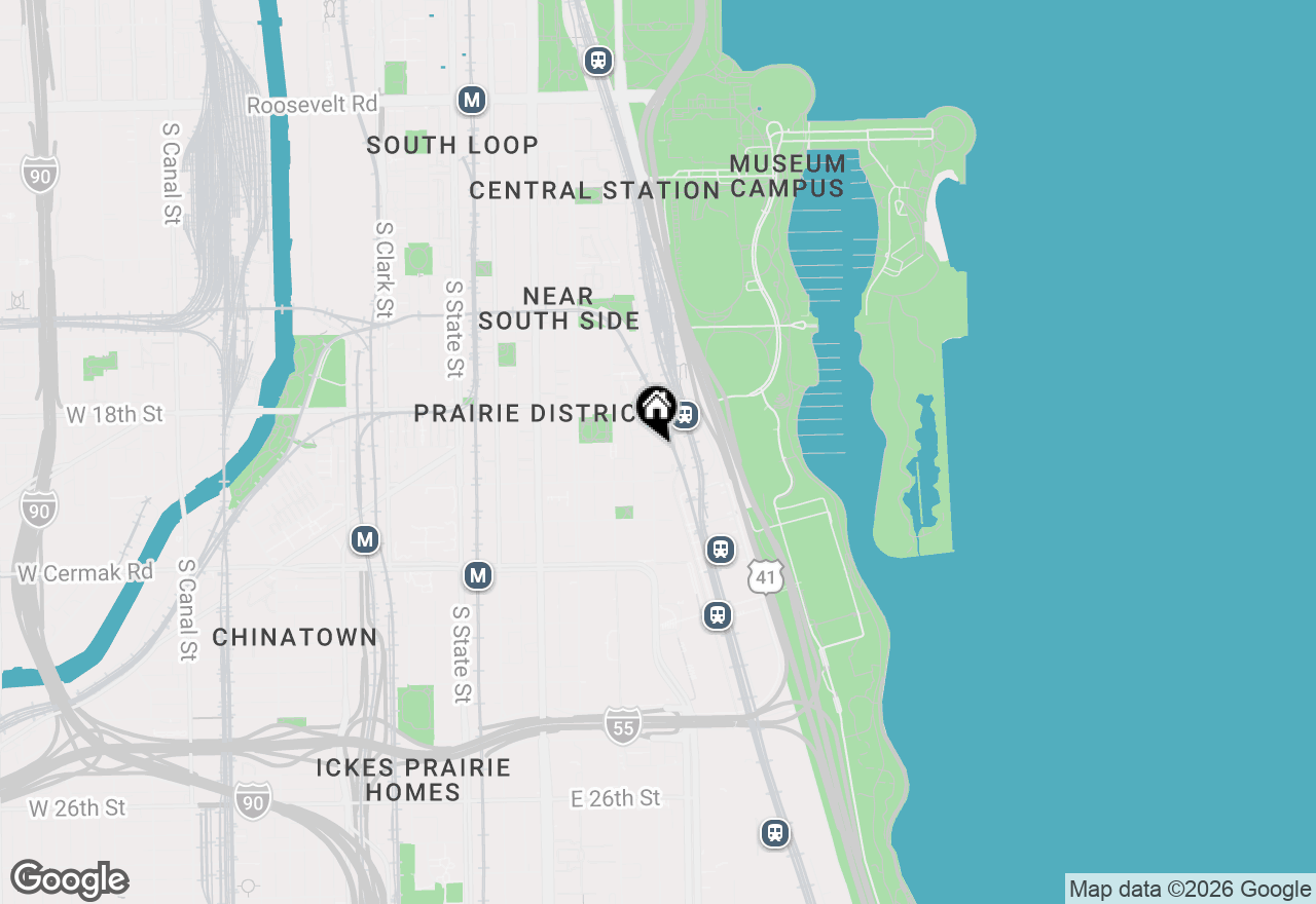 Map of 1901 S Calumet Avenue #2208, Chicago, IL 60616