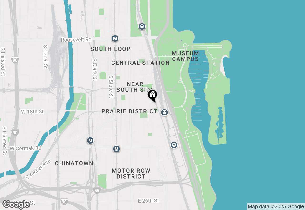 Map of 1717 S Prairie Avenue #1508, Chicago, IL 60616