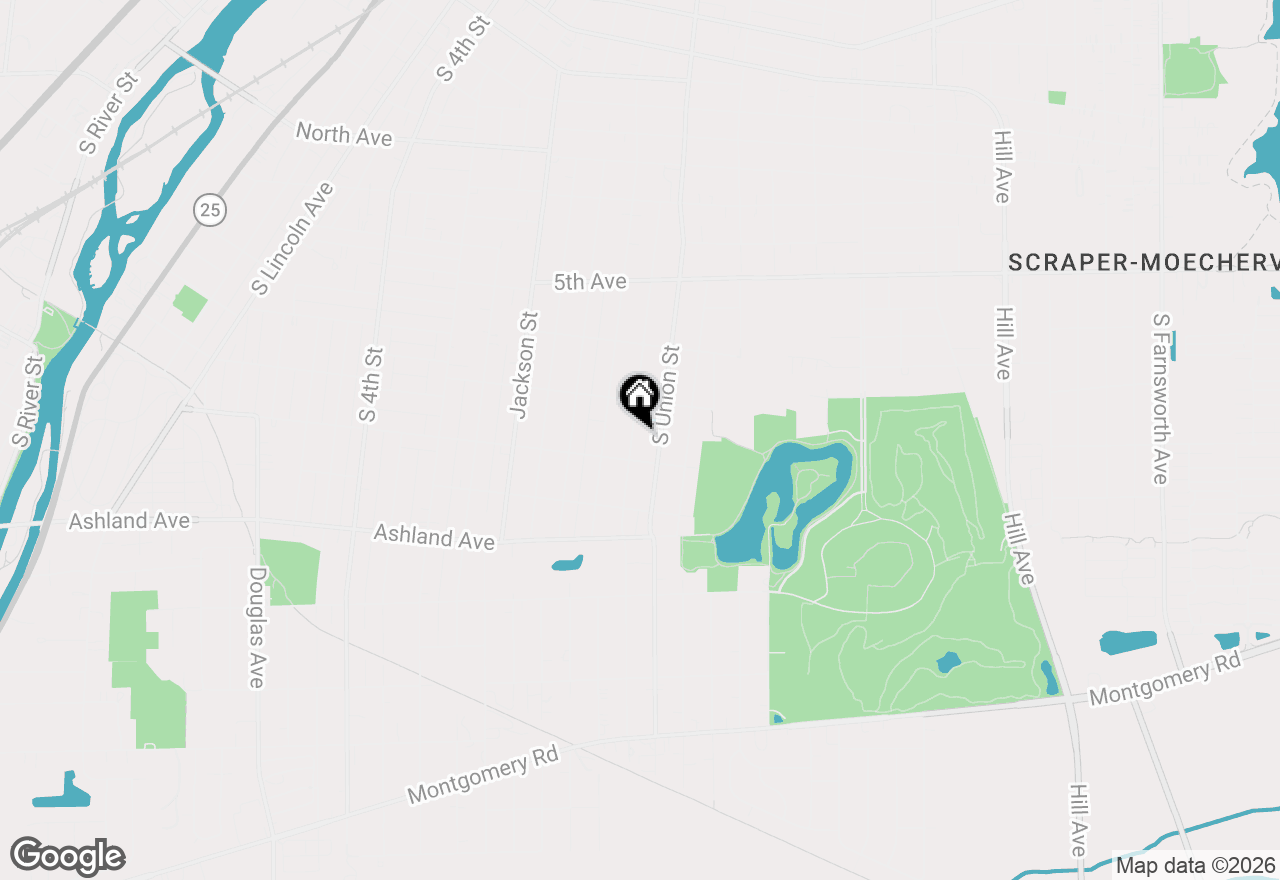 Map of 732 Bangs Street, Aurora, IL 60505