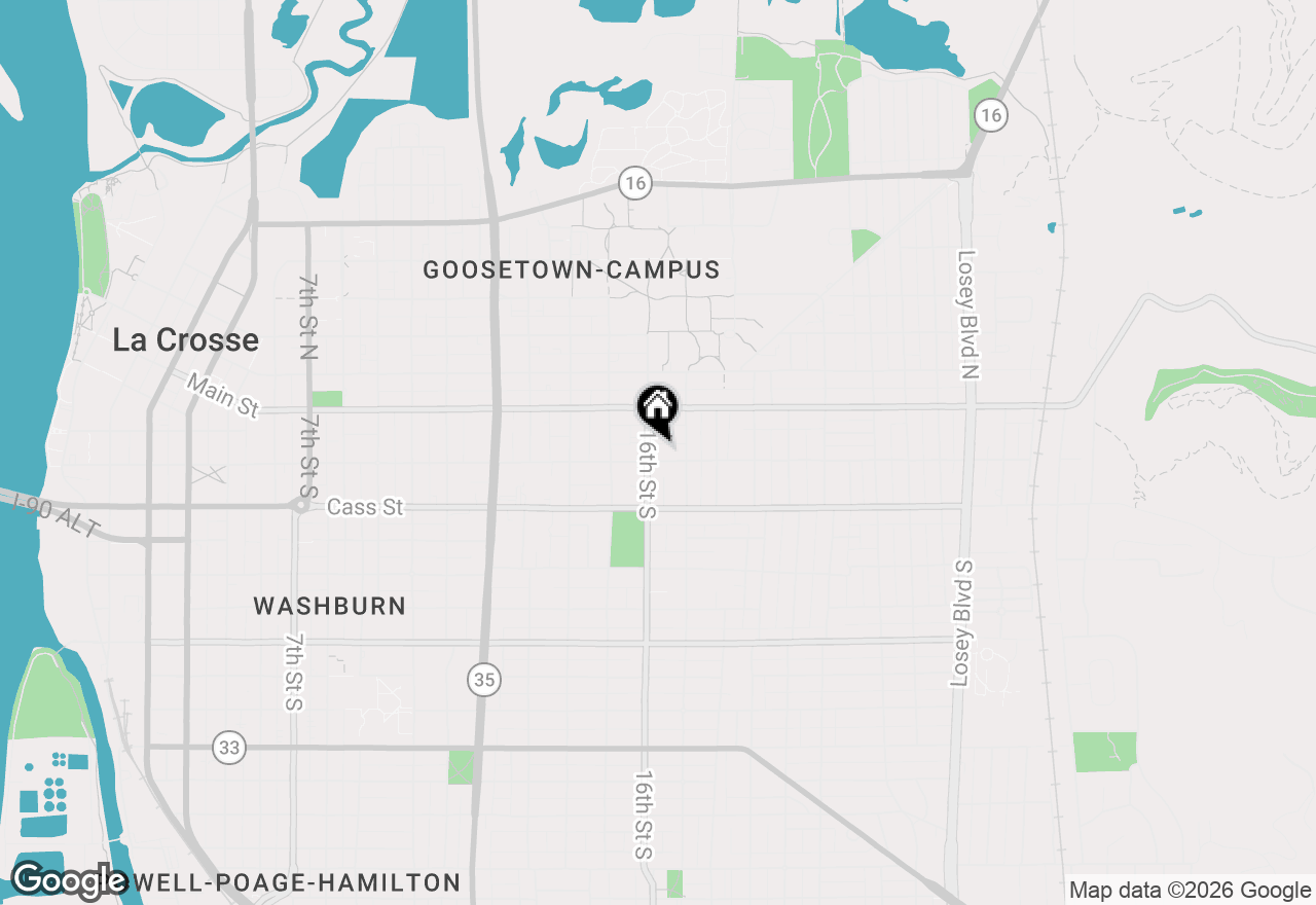 Map of 1611 King St, La Crosse, WI 54601