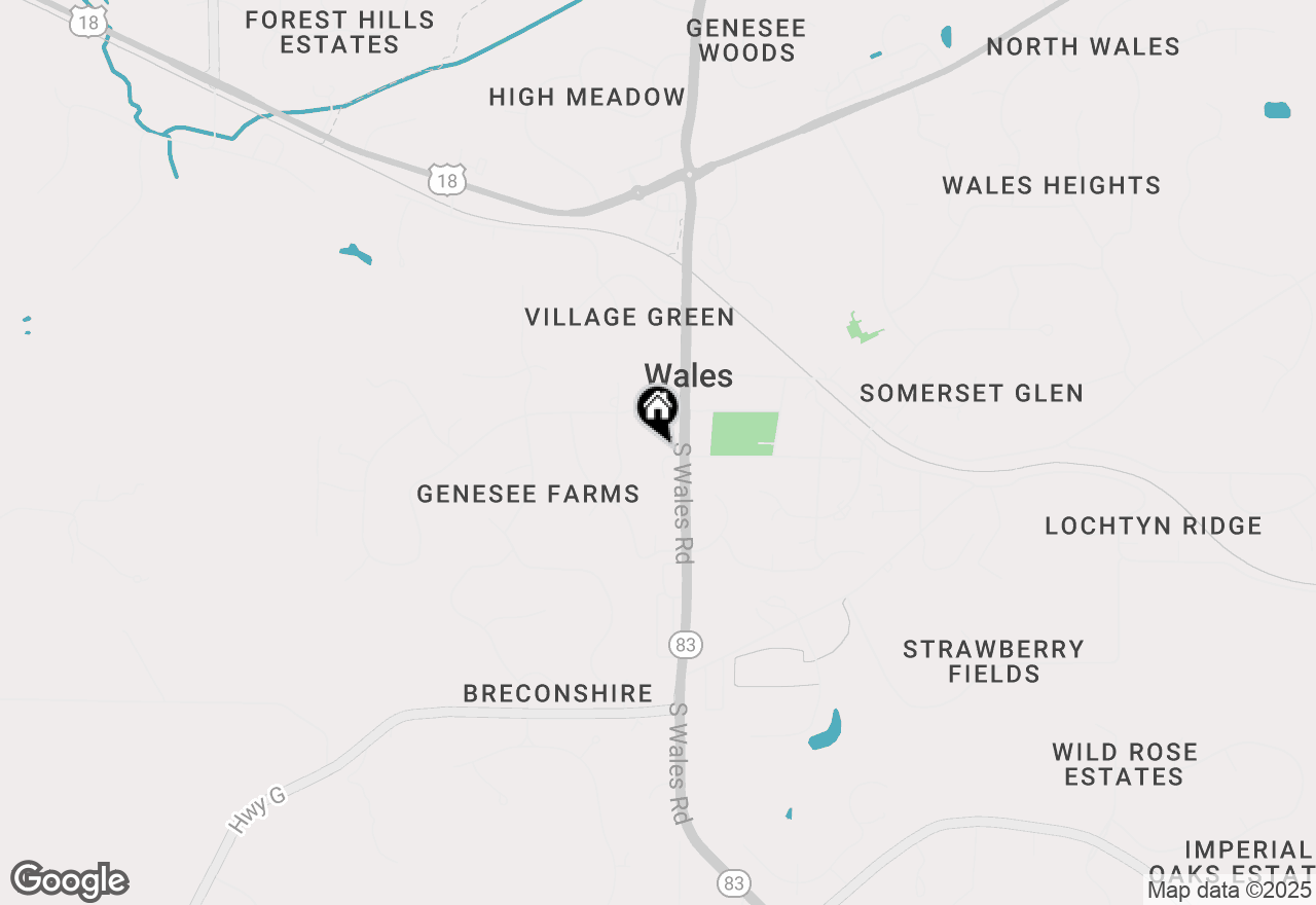 Map of 309 Benton Ct, Wales, WI 53183