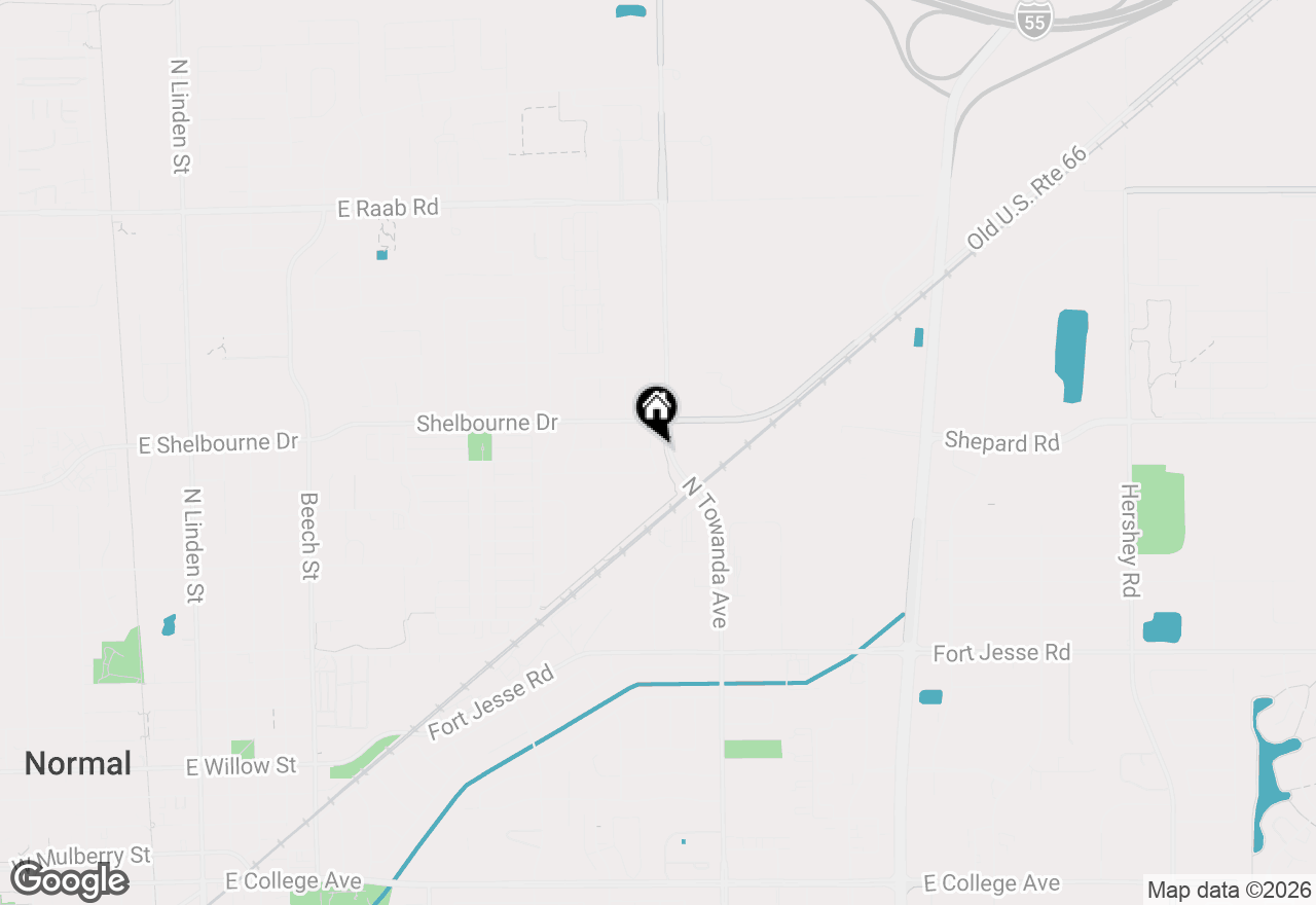 Map of 1406 Oreilly Court, Normal, IL 61761