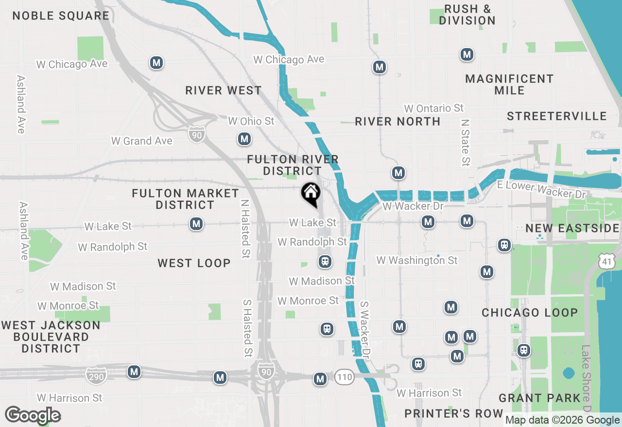 Map of 226 N Clinton Street #721, Chicago, IL 60661