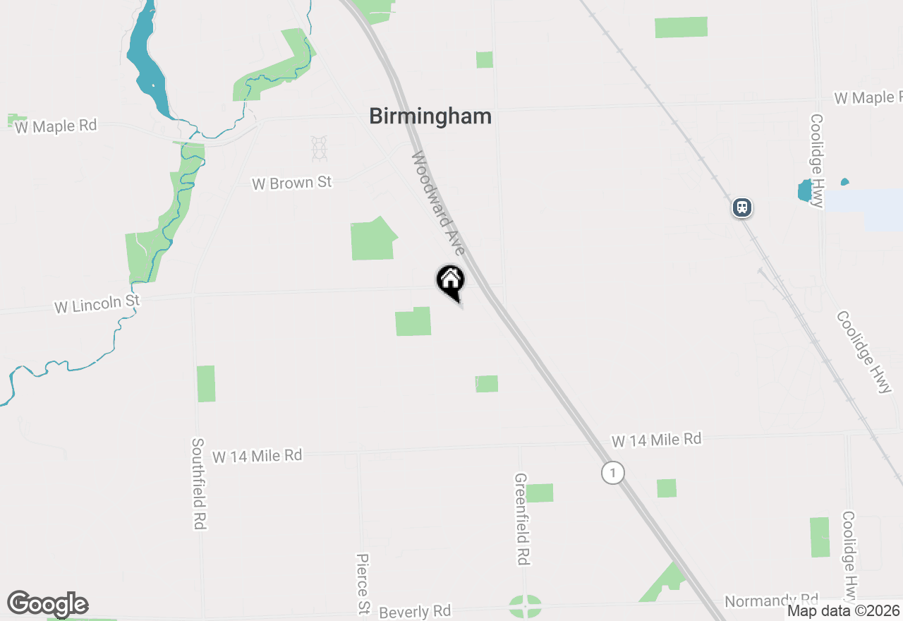 Map of 748 Ruffner Avenue, Birmingham, MI 48009