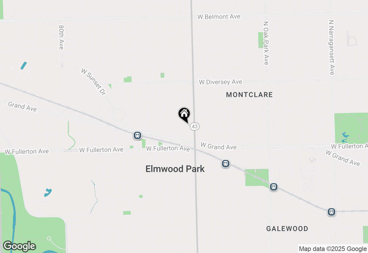 Map of 2510 N 72nd Court, Elmwood Park, IL 60707